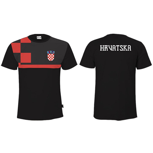 Navijačka majica Hrvatska-crno/crvena