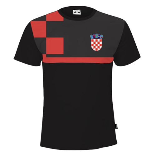 Navijačka majica Hrvatska-crno/crvena - Slika 3