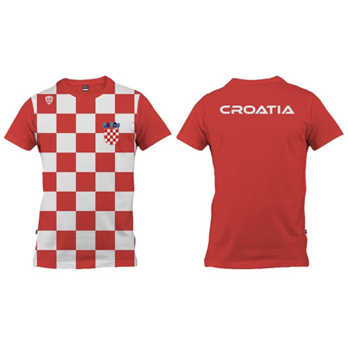 Navijačka majica Hrvatska-crvena/kockice
