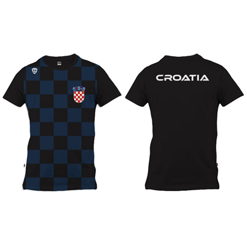Navijačka majica Hrvatska-plava/kockice